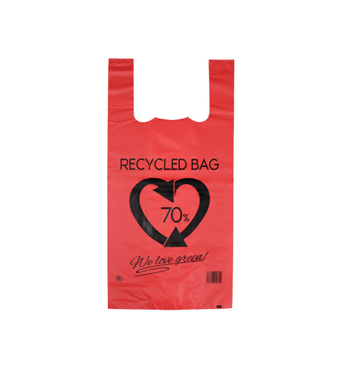 Plastové Tašky Košilky 70% Recyklované Červená 42x53cm 50µm (1.000 Kousky) Plastové Tašky Košilky 70% Recyklované Červená 42x53cm 50µm (1.000 Kousky)