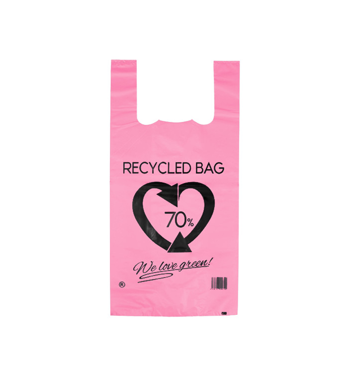 Plastové Tašky Košilky 70% Recyklované Růžová 42x53cm 50µm (50 Kousky) Plastové Tašky Košilky 70% Recyklované Růžová 42x53cm 50µm (50 Kousky)