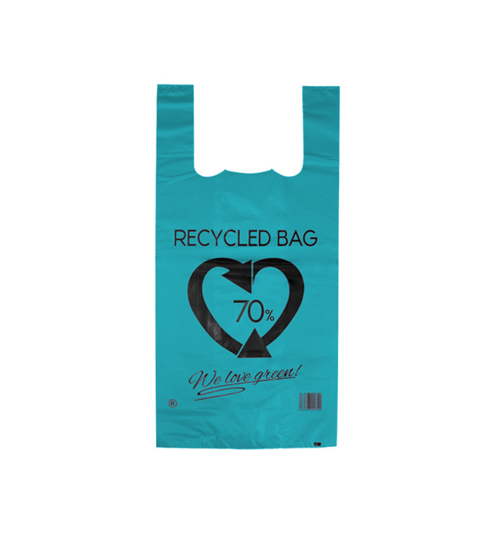 Plastové Tašky Košilky 70% Recyklované Modrý 42x53cm 50µm (50 Kousky) Plastové Tašky Košilky 70% Recyklované Modrý 42x53cm 50µm (50 Kousky)