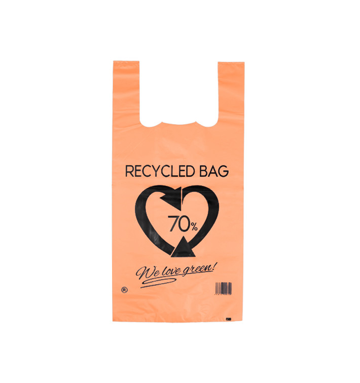Plastové Tašky Košilky 70% Recyklované Oranžový 42x53cm 50µm (50 Kousky) Plastové Tašky Košilky 70% Recyklované Oranžový 42x53cm 50µm (50 Kousky)