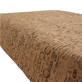 Předřezaný Papírový Ubrus 1x1m Kraft "Pohlednice" 40g/m² (400 Ks)