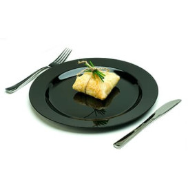 Plastové Talíř Černá 26cm (20 Kousky)