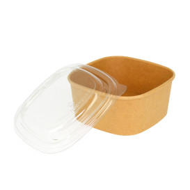 Poklop Plastový rPET Průhledný 13x13cm (50 Ks)