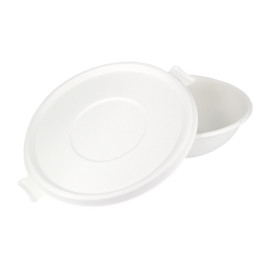 Víčko z Cukrové Třtiny Bílá na Misky 710 a 1360ml (400 Ks)