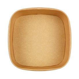 Miska Kwadratu Kartonová Kraft 1000ml 17x17x6,5cm (300 Ks)