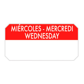 Etikety na Roli “Wednesday" 5x2,5cm (1.000 Ks)