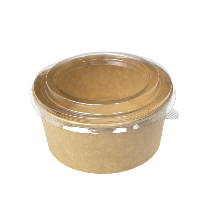 Mísa na Salát Lepenková Kraft-Kraftová s Víkem PP 750ml (50 Ks) Mísa na Salát Lepenková Kraft-Kraftová s Víkem PP 750ml (50 Ks)