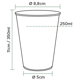 Čirý Plastové Kelímek PP 350 ml (2000 Ks)