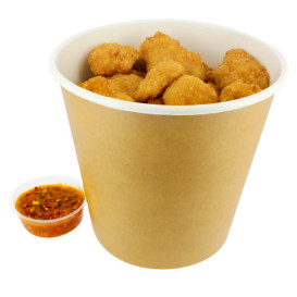 Kartonové Kbelík na Kuře s Víčko 3990ml (100 Ks)