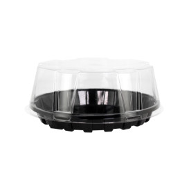 Víčko na Obaly Plastové Dort APET Ø16x8cm (10 Ks)