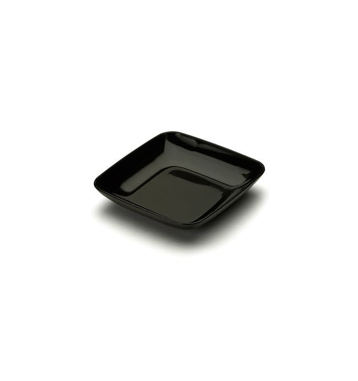 Plastové Talíř pro Ochutnávky Černá 6x6x1 cm Plastové Talíř pro Ochutnávky Černá 6x6x1 cm