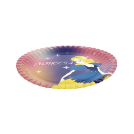 Kartonové Talíře Navržen Princezny 18cm (12 Ks)