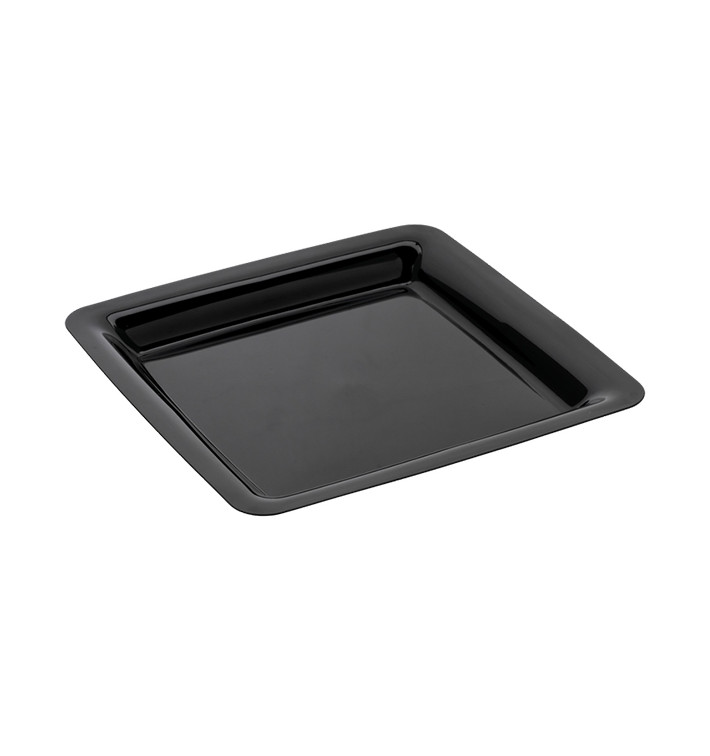 Plastové Talíř Čtvercový Extra Tuhý Černá 22,5x22,5cm (20 Ks) Plastové Talíř Čtvercový Extra Tuhý Černá 22,5x22,5cm (20 Ks)
