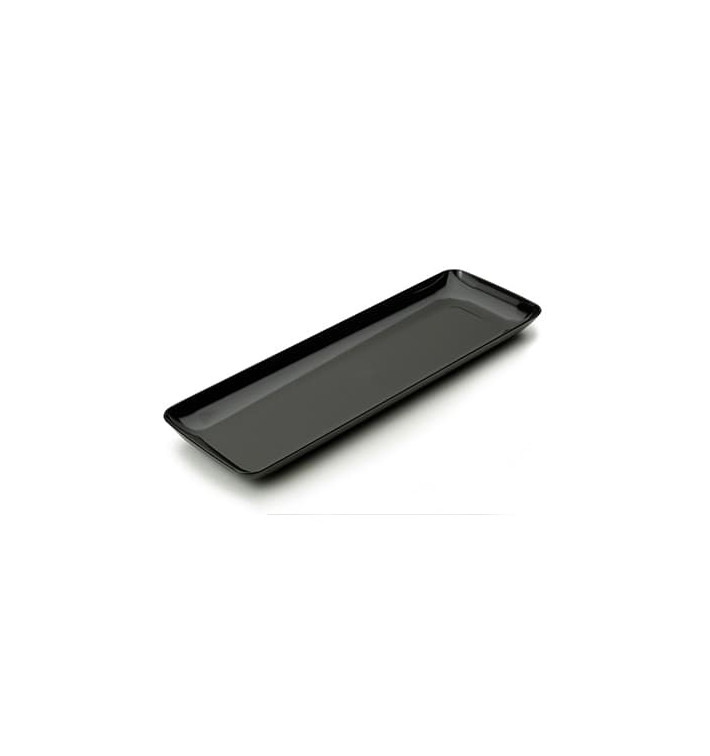 Podnos Plastový pro Ochutnávky Černá 6x19 cm Podnos Plastový pro Ochutnávky Černá 6x19 cm