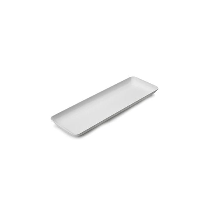 Podnos Plastový pro Ochutnávky Bílý 6x19 cm Podnos Plastový pro Ochutnávky Bílý 6x19 cm
