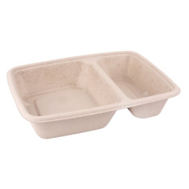 Obaly z Cukrové Třtiny PLA 2 Vrstvy 820ml 23x18x3cm (75 Ks)