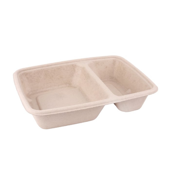 Obaly z Cukrové Třtiny PLA 2 Vrstvy 820ml 23x18x3cm (75 Ks)