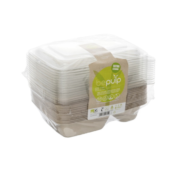 Obaly Cukrová Třtina 2 Vrstvy s Víčko 750ml 23x16cm (15 Ks) Obaly Cukrová Třtina 2 Vrstvy s Víčko 750ml 23x16cm (15 Ks)