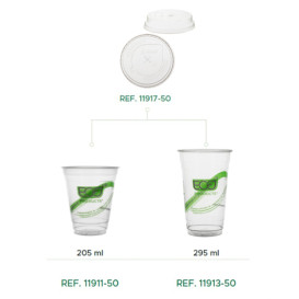 Kelímek Kukuřičný Škrob PLA " Green Stripe " 205ml (2000 Ks)