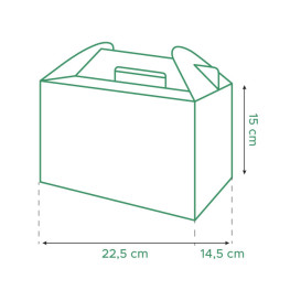 Menu Box Kraft 225x145x150mm (25 Ks)