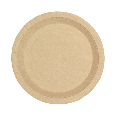 Kartonové Talíře Kulatý Proti Tukům Kraft Ø22cm 195g/m² (350 Ks)