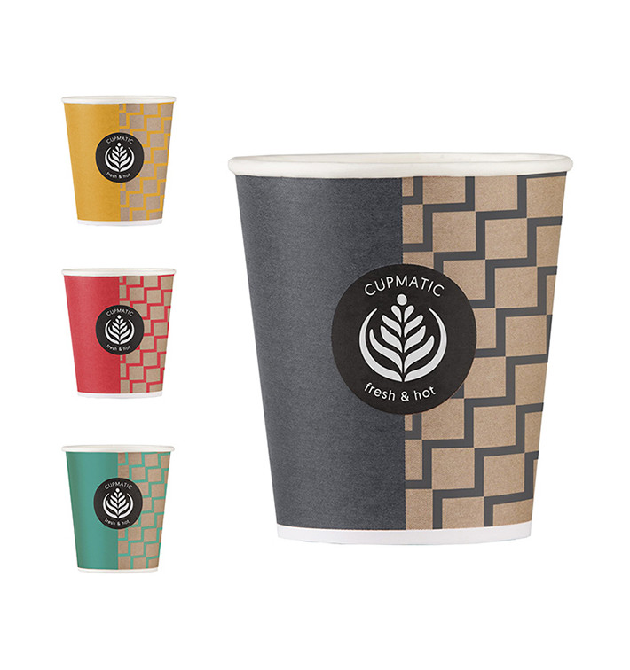 Kartonové Kelímek Cupmatic 8Oz/210ml Ø7,0cm (100 Ks) Kartonové Kelímek Cupmatic 8Oz/210ml Ø7,0cm (100 Ks)