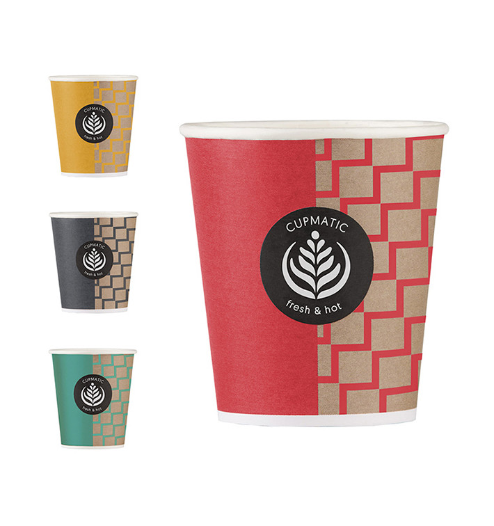 Kartonové Kelímek Cupmatic 9Oz/280ml Ø8,0cm (50 Ks) Kartonové Kelímek Cupmatic 9Oz/280ml Ø8,0cm (50 Ks)