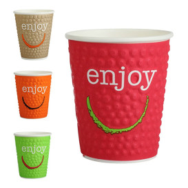 Kartonové Kelímek 9 Oz/270ml " Enjoy " Ø8,0cm (30 Ks)