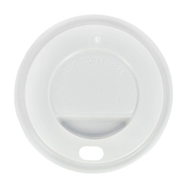 Víčko s Otvorem Bílá na Kelímek s 6Oz/8Oz Ø7,0cm (100 Ks)