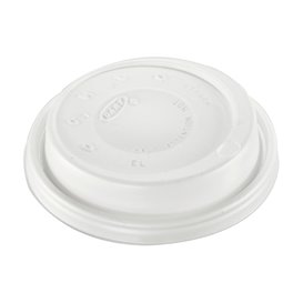 Plastové Víčko PS " Cappuccino " Bílá Ø8,6cm (1000 Ks)