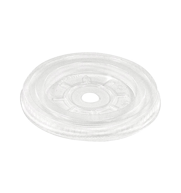 Ploché Víčko PLA Průhledný s Otvorem Ø7,8cm (100 Ks) Ploché Víčko PLA Průhledný s Otvorem Ø7,8cm (100 Ks)