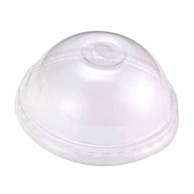 Plastové Víčko na Kelímek Vypouklé Zavřeno PET na Kelímek Průhledný Ø78mm (50 Ks)