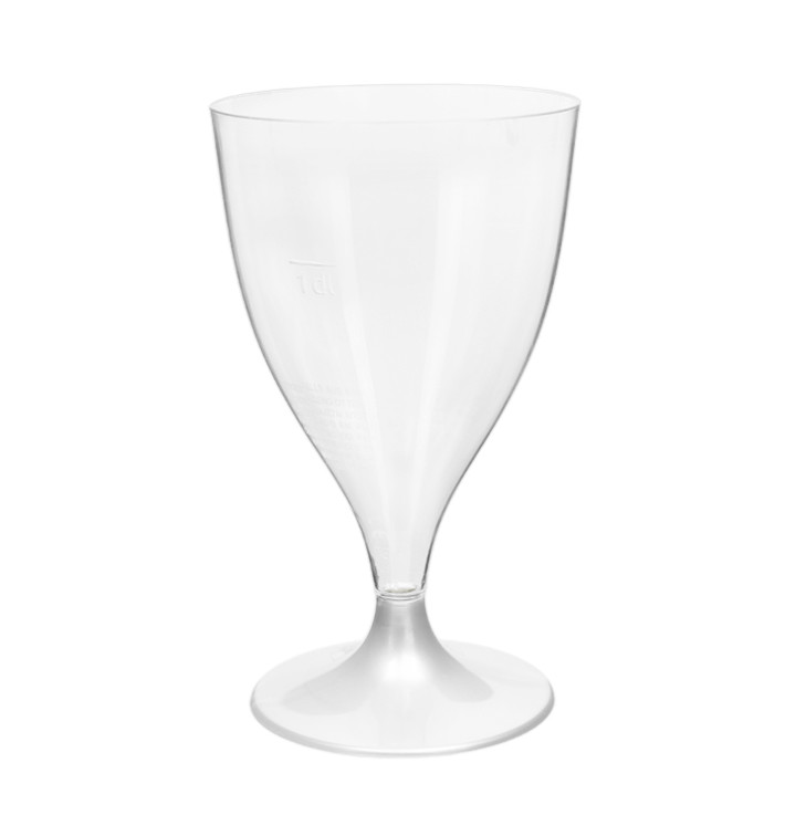 Plastové Sklenice na Víno s Černou Bílý 200ml 2P (20 Ks) Plastové Sklenice na Víno s Černou Bílý 200ml 2P (20 Ks)