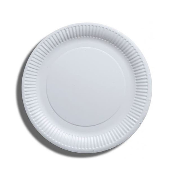 Papírové Talíř Bílý Biologicky Odbouratelný Ø23 cm (100 Ks) Papírové Talíř Bílý Biologicky Odbouratelný Ø23 cm (100 Ks)