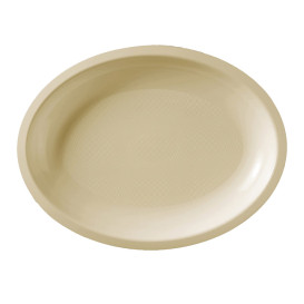 Podnos Oválný Krémový Round PP 255x190mm (50 Ks)