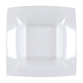 Plastové Talíř Hluboký Průhledný Pěkný PS 180mm (25 Ks)