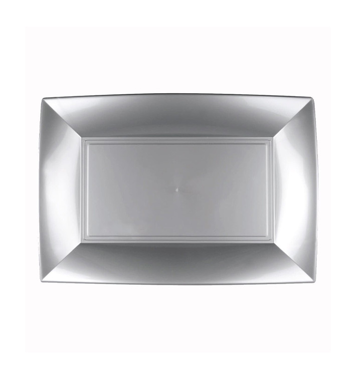 Podnos Plastový Šedá Pěkný PP 280x190mm (12 Ks) Podnos Plastový Šedá Pěkný PP 280x190mm (12 Ks)