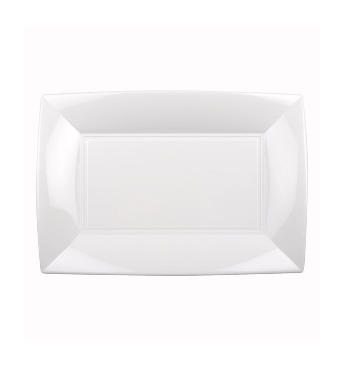 Podnos Plastový Bílý Pěkný PP 280x190mm (12 Ks) Podnos Plastový Bílý Pěkný PP 280x190mm (12 Ks)