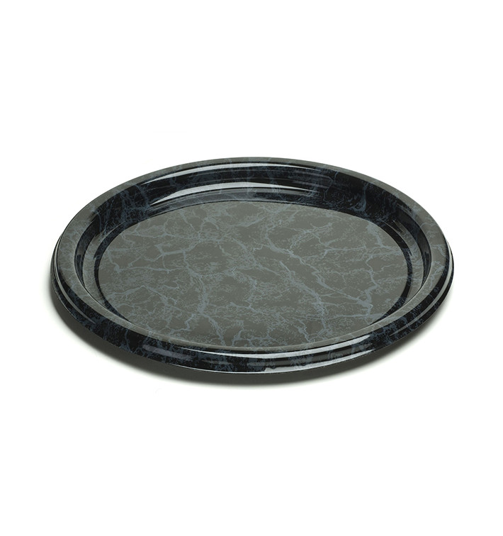 Kulatý Plastový Podnos Mramor 30 cm (50 Ks) Kulatý Plastový Podnos Mramor 30 cm (50 Ks)