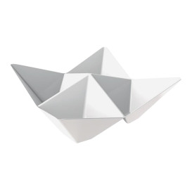 Misky pro Ochutnávky Origami PS Bílý 103x103mm (25 Ks)