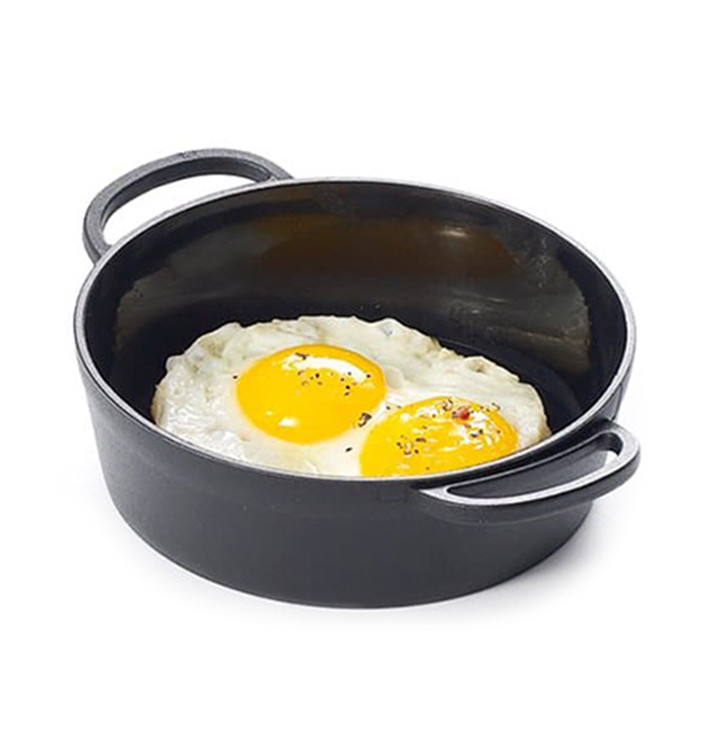 Mini Paella Černá pro Ochutnávky PP 90mm (6 Ks) Mini Paella Černá pro Ochutnávky PP 90mm (6 Ks)