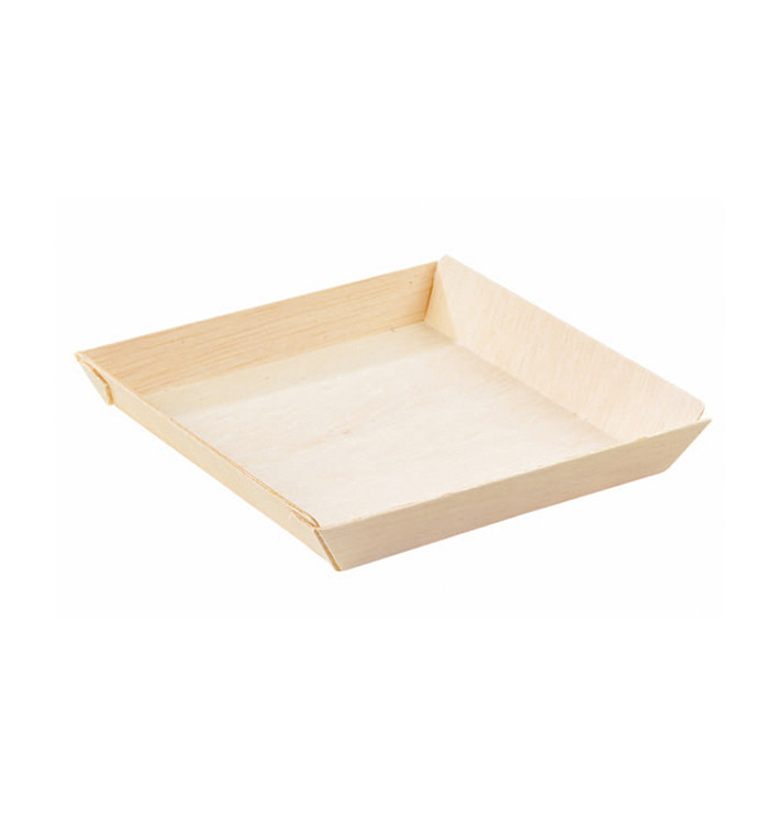 Talíř Dřevěný Čtvercový 13x13x2 cm 500ml (25 Ks) Talíř Dřevěný Čtvercový 13x13x2 cm 500ml (25 Ks)