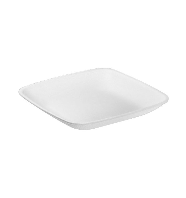 Talíř z Cukrové Třtiny Bílý 6,5x6,5cm (300 Ks) Talíř z Cukrové Třtiny Bílý 6,5x6,5cm (300 Ks)