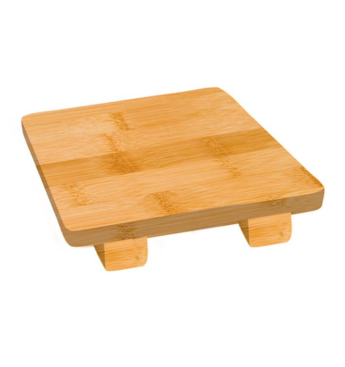 Bambusový Podnos na Sushi 15x15x2,5cm (1 Ks) Bambusový Podnos na Sushi 15x15x2,5cm (1 Ks)