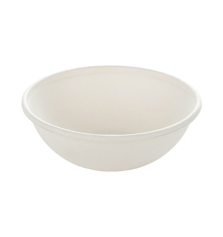 Mini Misky z Cukrové Třtiny Kulatý Bílý 200ml (500 Ks) Mini Misky z Cukrové Třtiny Kulatý Bílý 200ml (500 Ks)