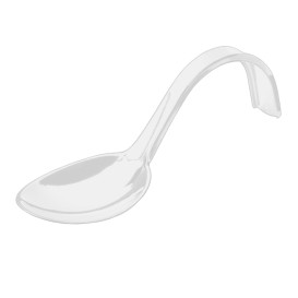 lžíce pro Ochutnávky Zakřivená Bílá 130 mm (50 Ks)