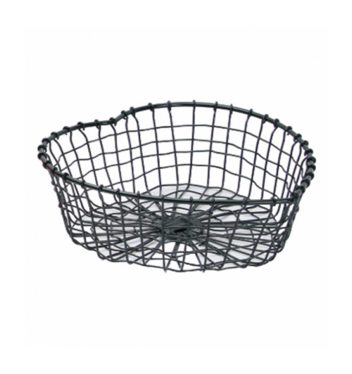 Koš Srdce Ocel Černá 280x270x90mm (6 Ks) Koš Srdce Ocel Černá 280x270x90mm (6 Ks)