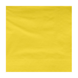 Papírové Ubrousky Dekorativní "Okraj" 25x25cm 2 Vrstvy Žlutá (200 Ks)