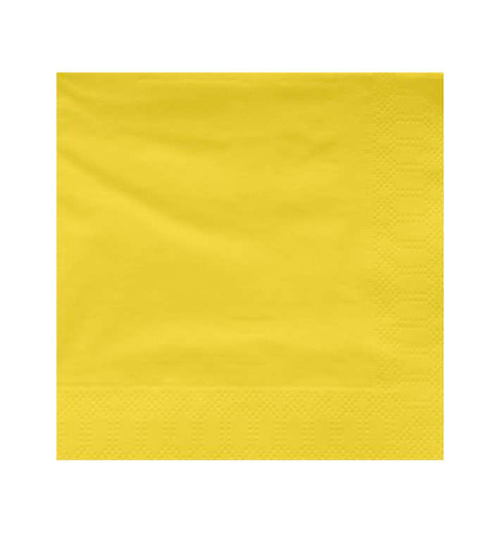 Papírové Ubrousky Dekorativní "Okraj" 25x25cm 2 Vrstvy Žlutá (200 Ks) Papírové Ubrousky Dekorativní "Okraj" 25x25cm 2 Vrstvy Žlutá (200 Ks)
