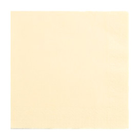 Papírové Ubrousky 2 Vrstvé 25x25cm Krémový (50 Ks)